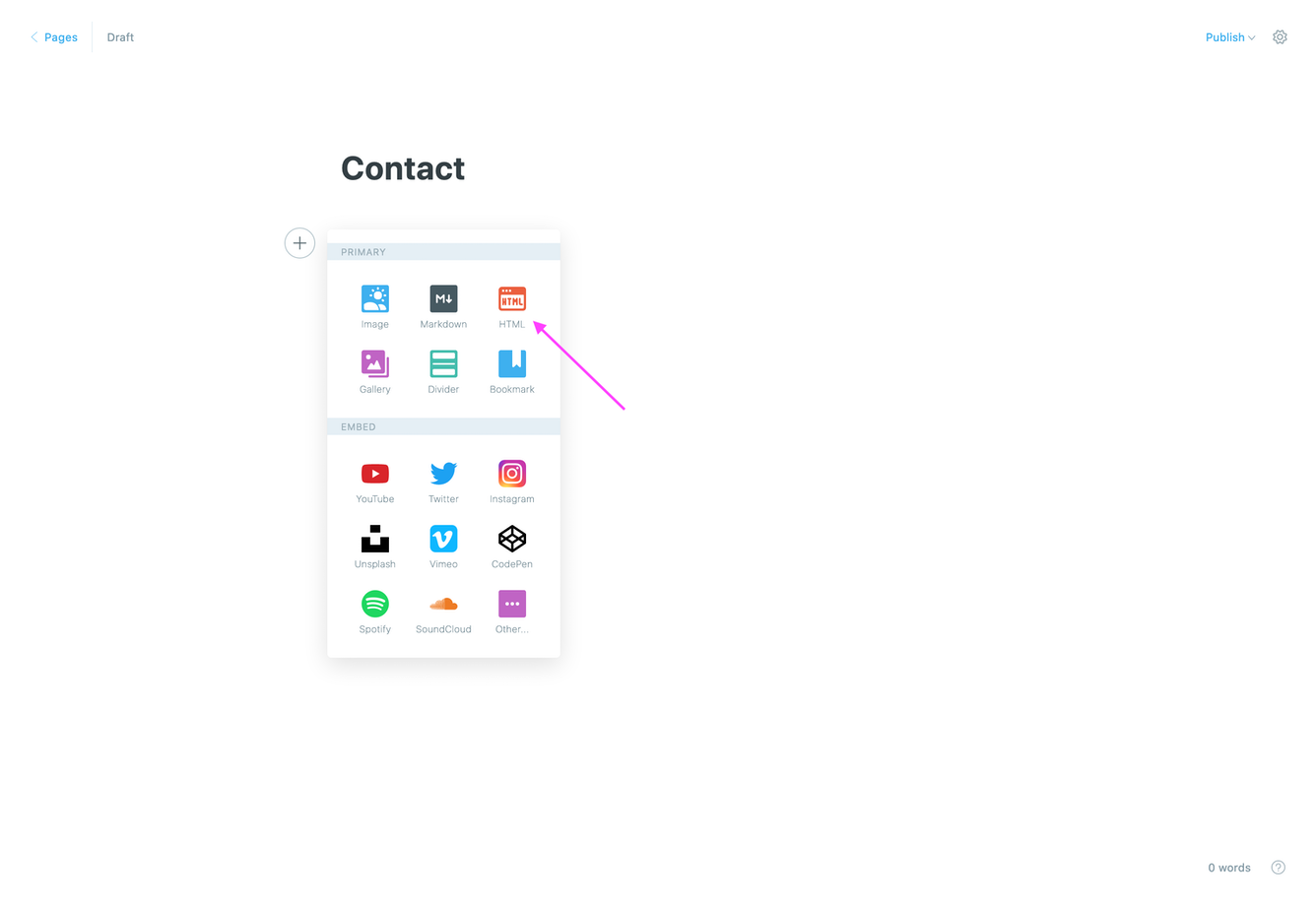 Add HTML Block