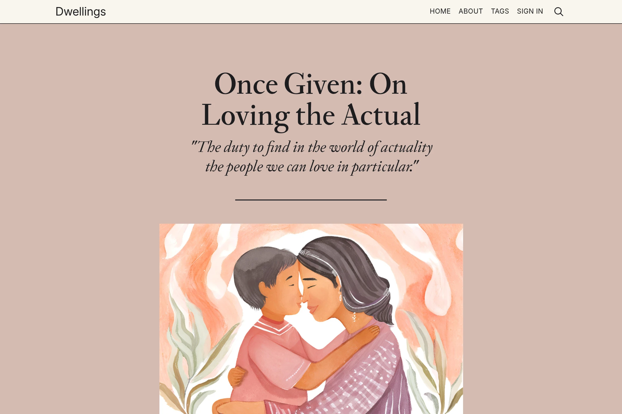 Screenshot of Dwellings — Ghost theme website