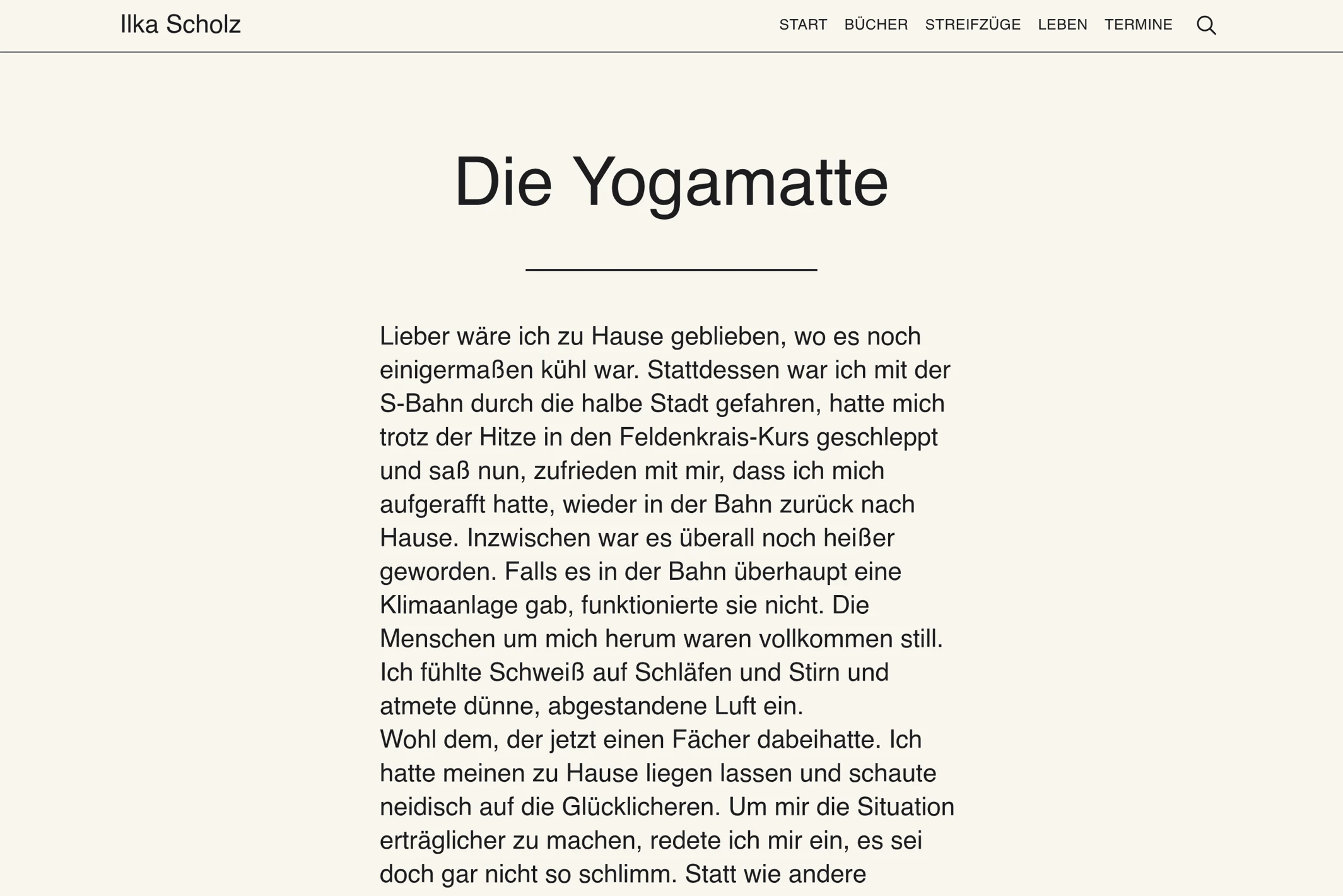 Screenshot of Ilka Scholz — Ghost theme website