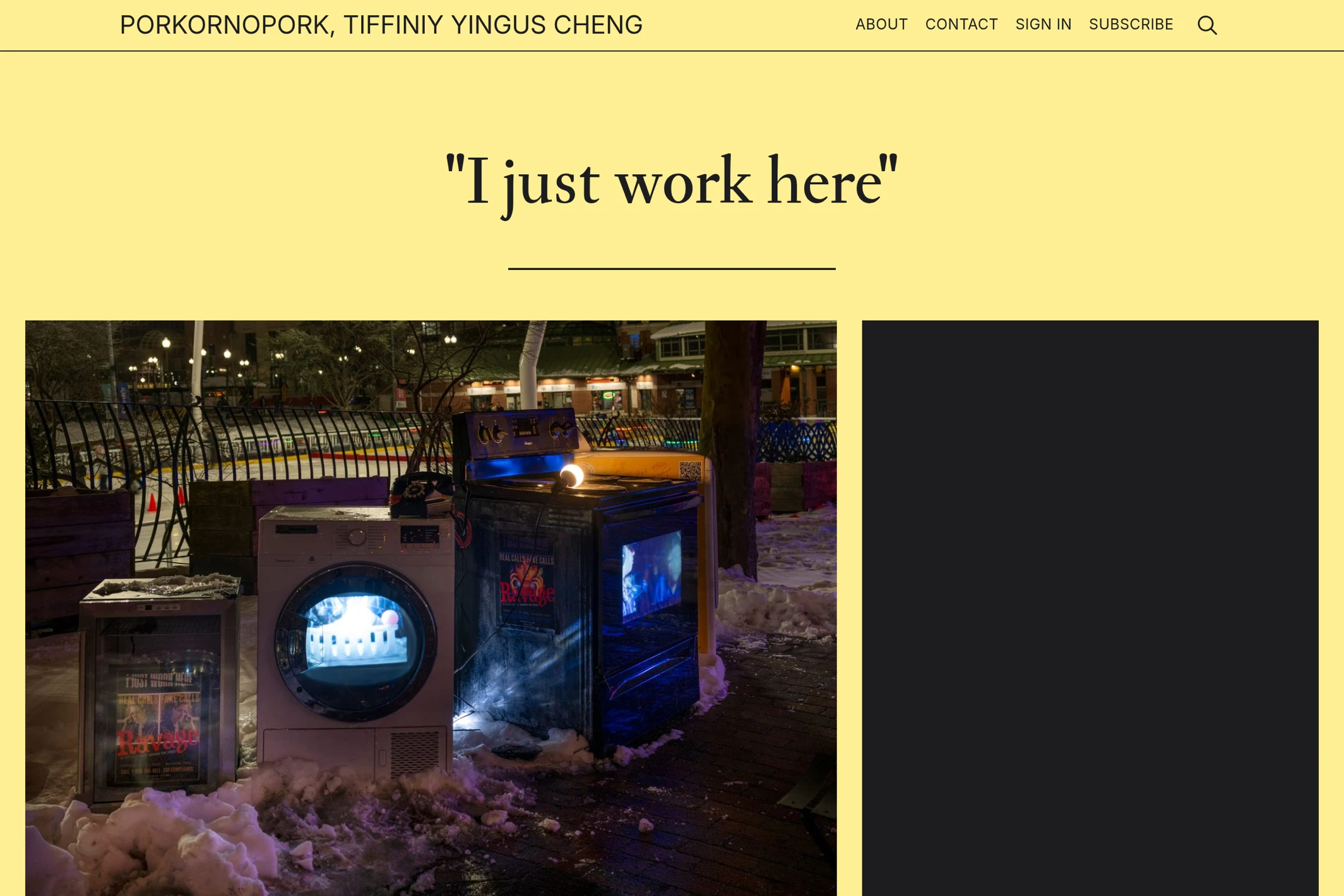 Screenshot of porkornopork — Ghost theme website