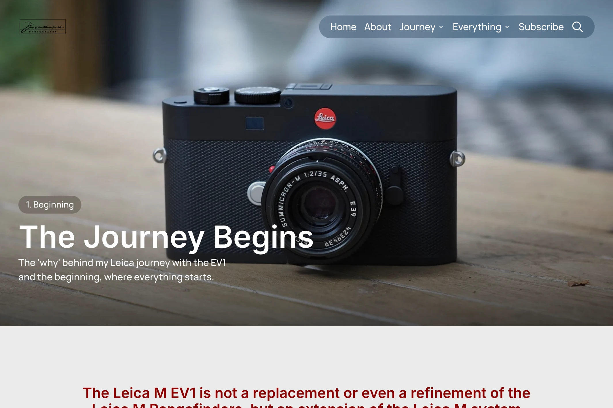 Screenshot of The EV1 Journey — built with Hanoi Ghost theme