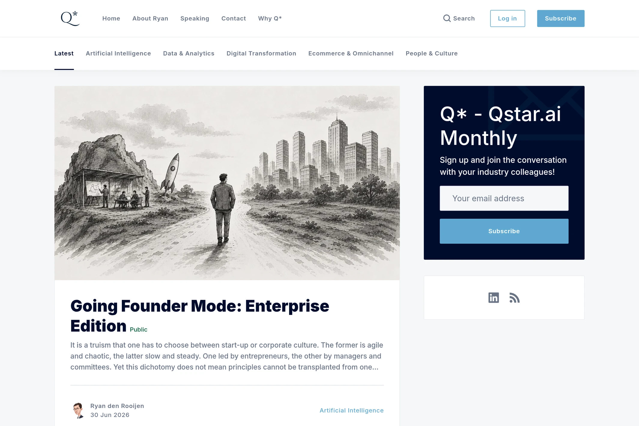 Screenshot of Ryan den Rooijen — Ghost theme website