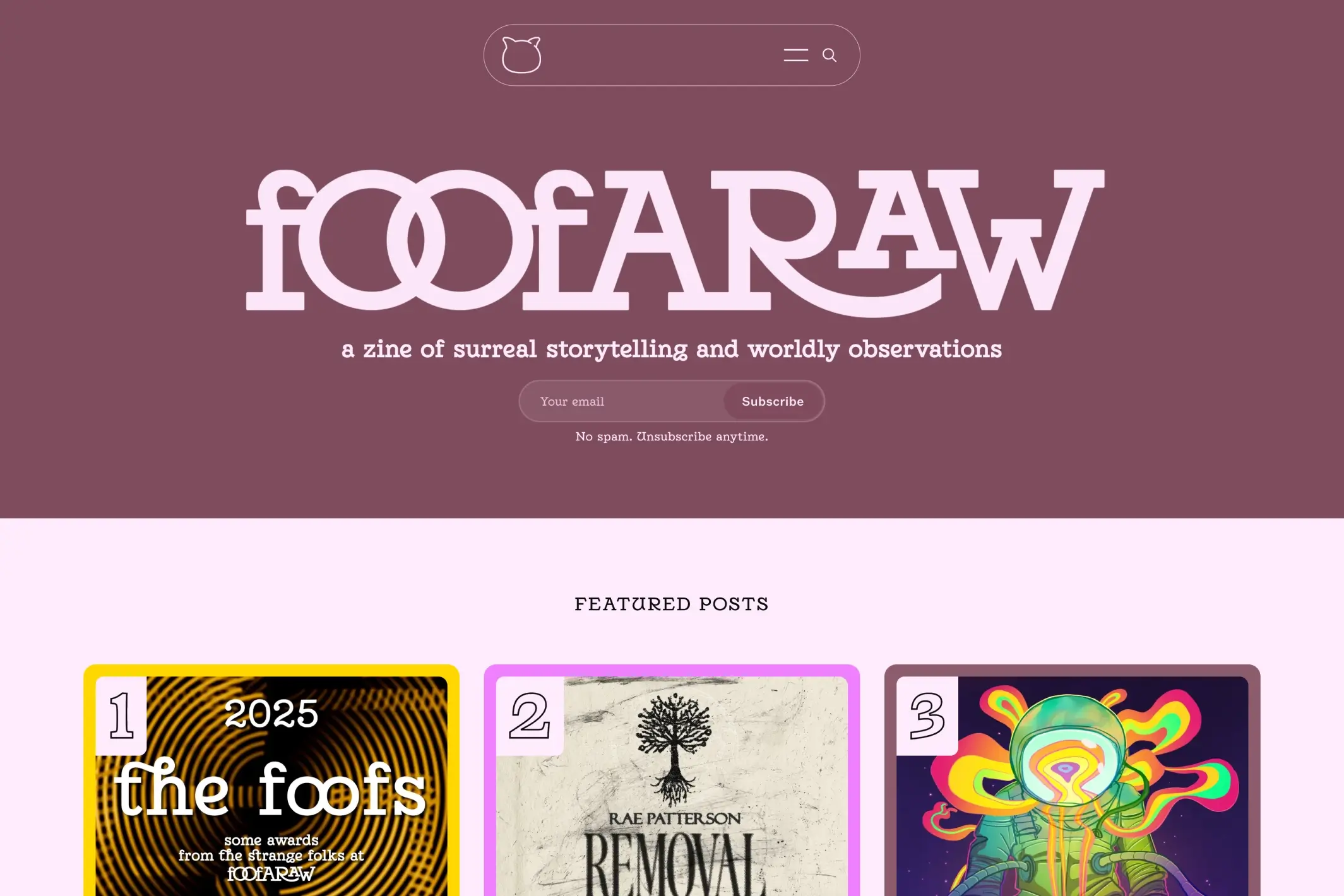 Screenshot of foofaraw — built with Marsa Ghost theme