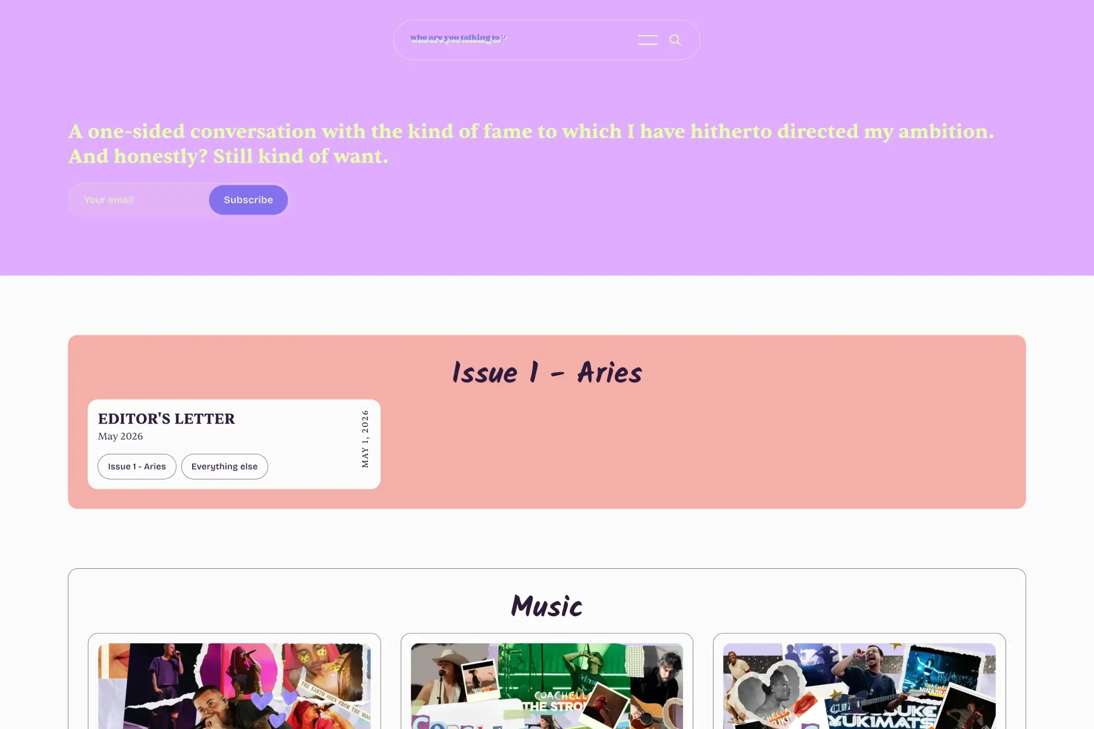 Screenshot of Waytt Zine — Ghost theme website