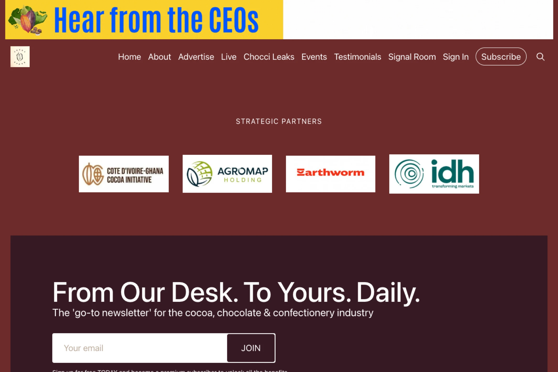 Screenshot of From The Desk of CocoaRadar — Ghost theme website