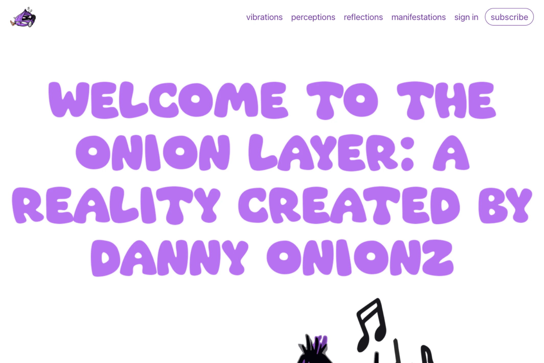 Screenshot of Danny Onionz Music — built with Moshi Ghost theme