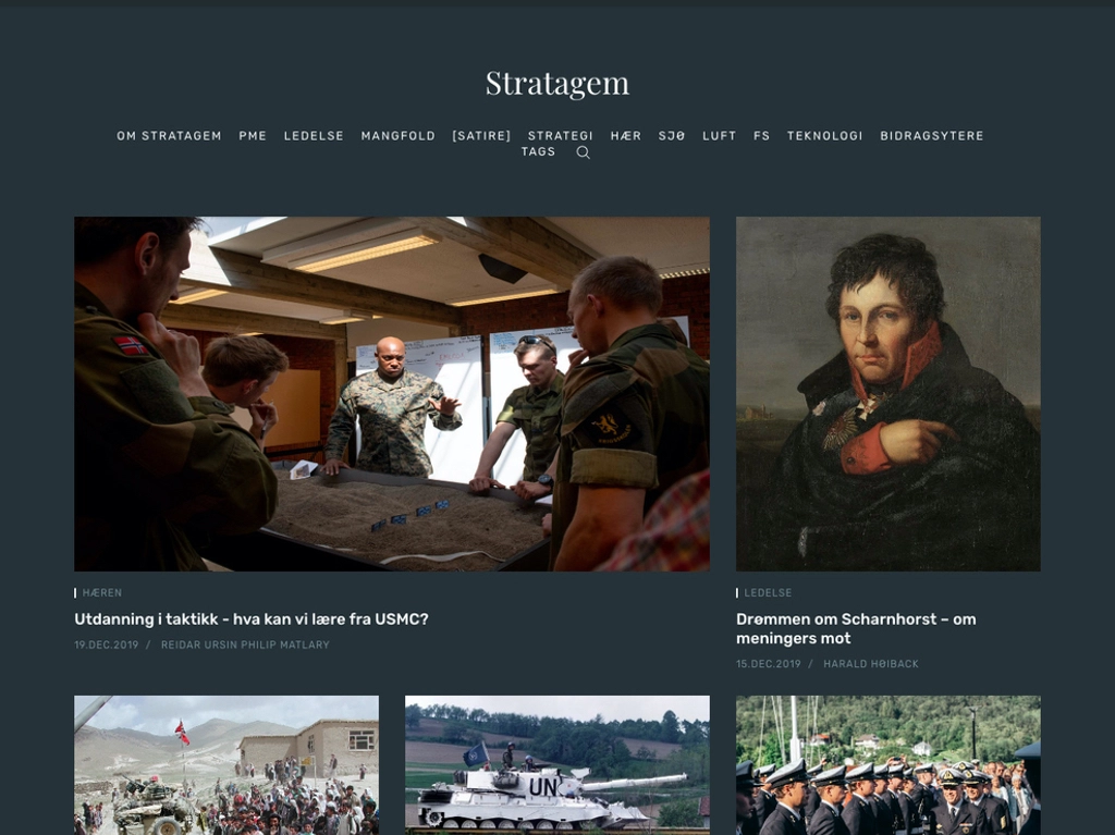 Screenshot of Stratagem — Ghost theme website