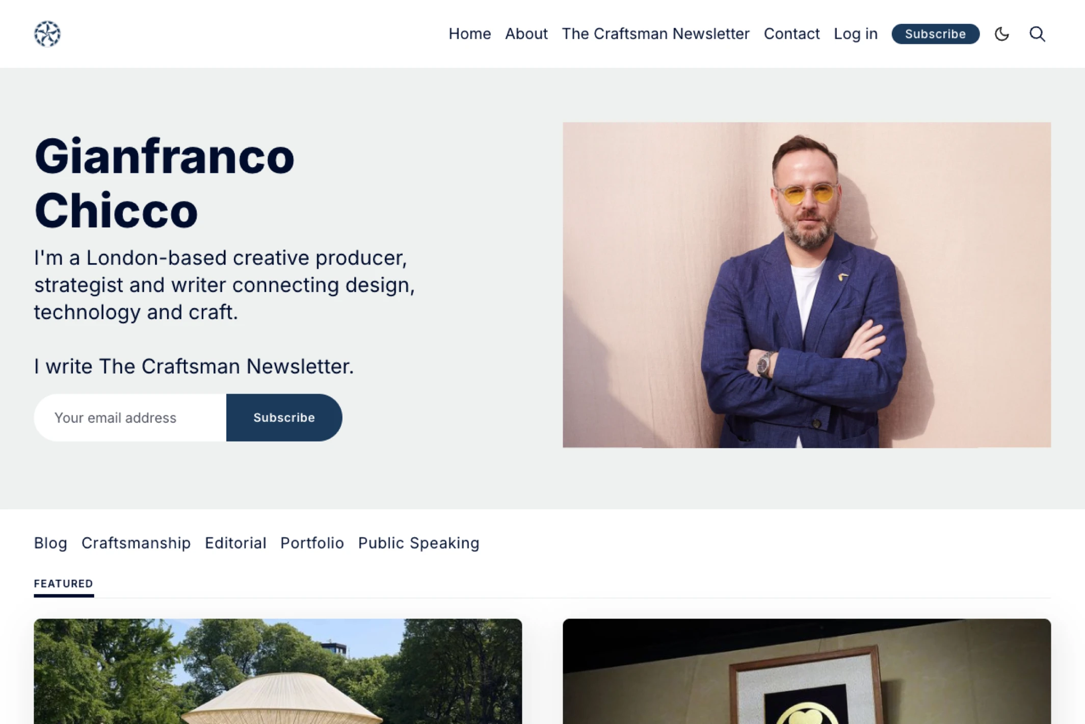 Screenshot of Gianfranco Chicco — built with Penang Ghost theme