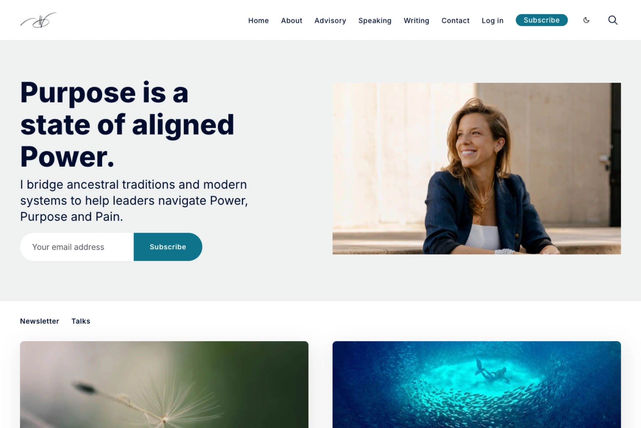 Screenshot of Meg Pagani — built with Penang Ghost theme