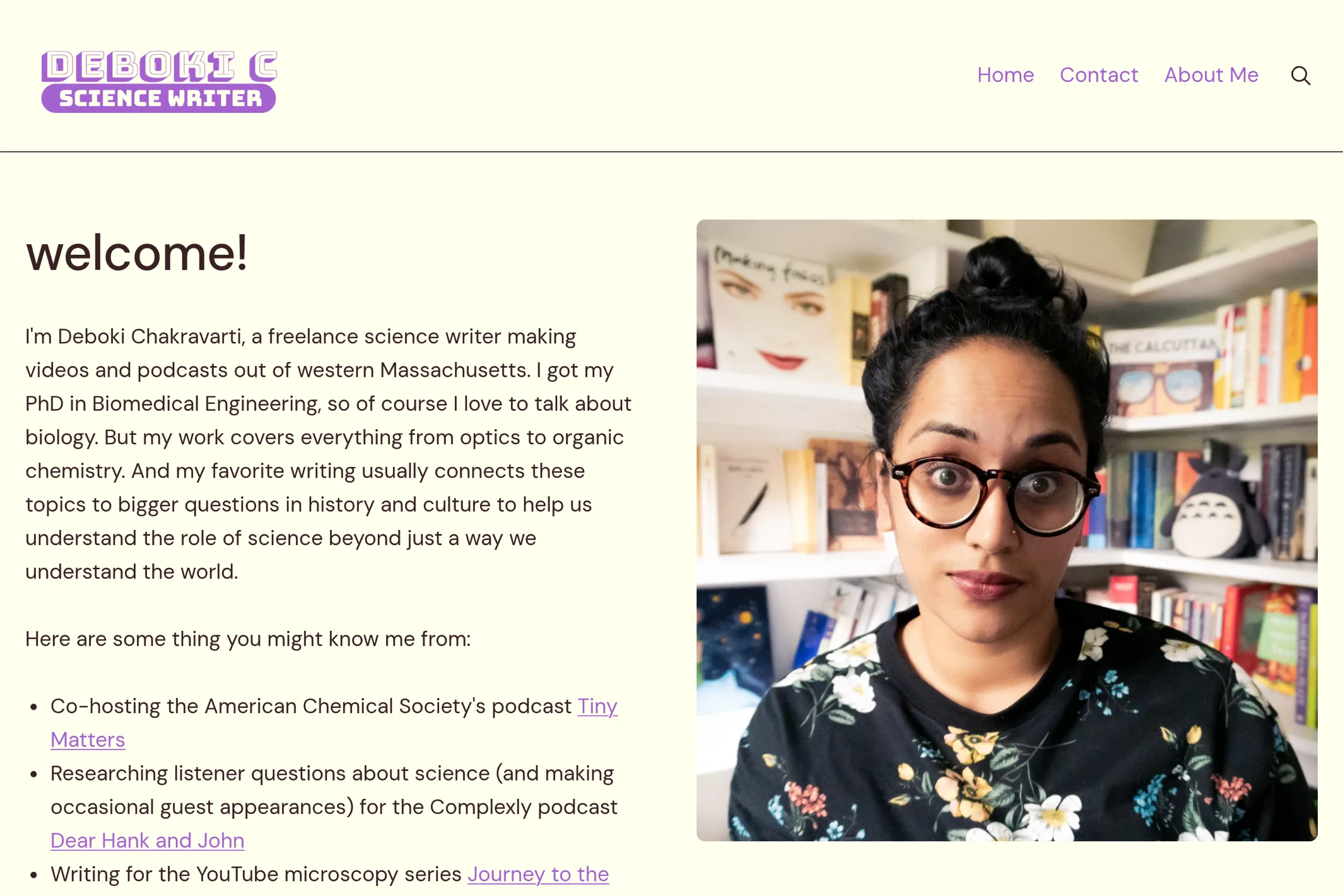Screenshot of Deboki Chakravarti — Ghost theme website