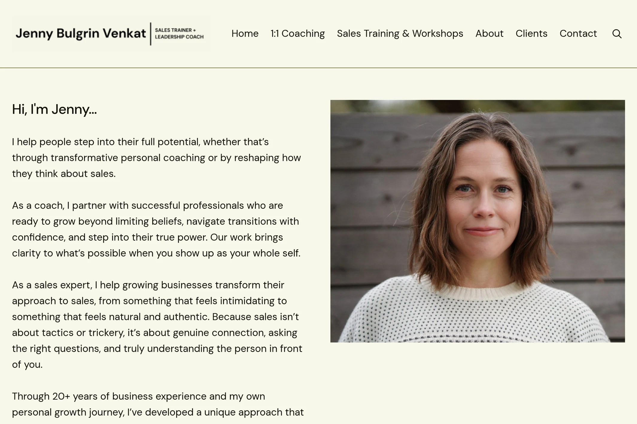 Screenshot of Jenny Bulgrin — Ghost theme website