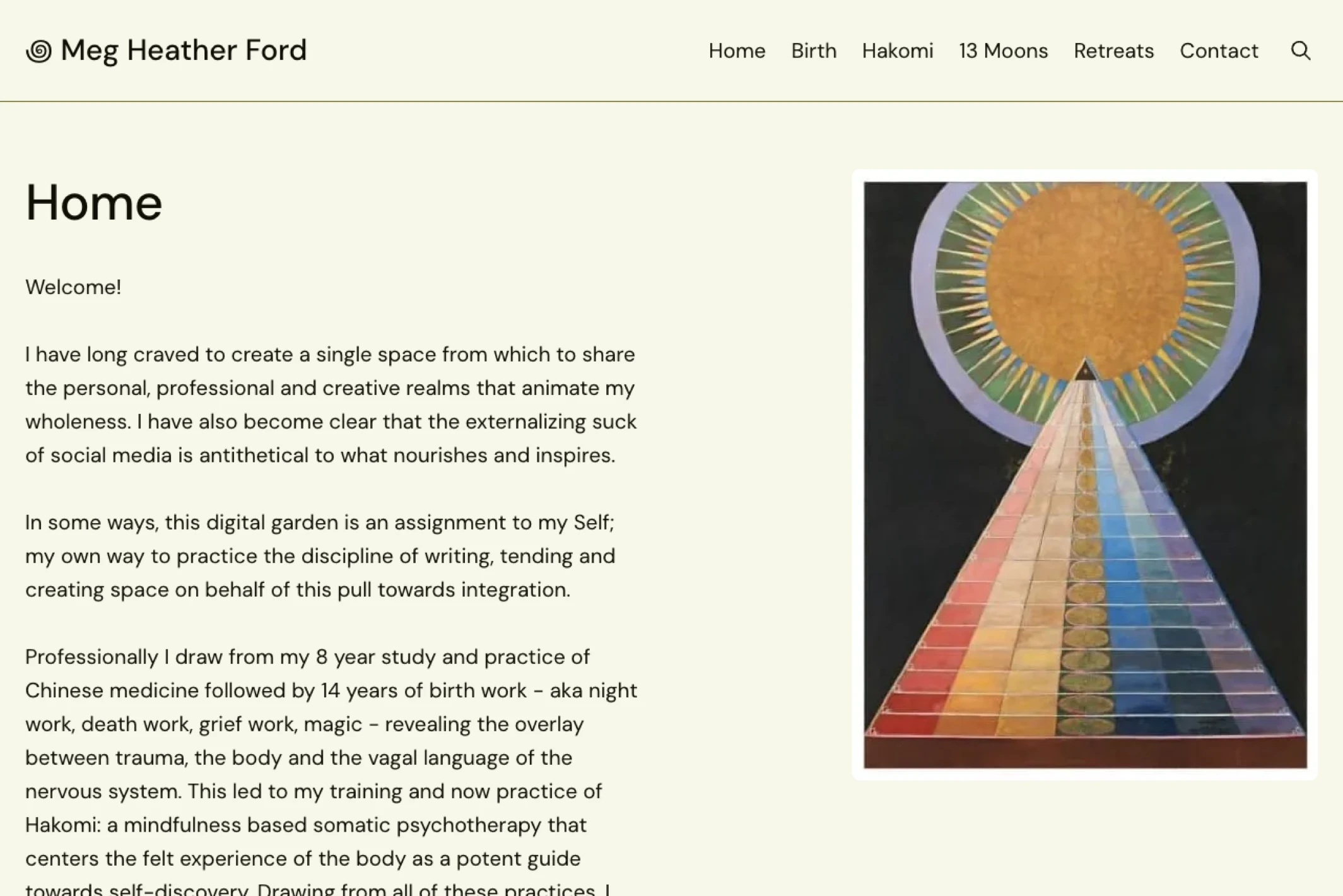 Screenshot of Meg Heatherford — Ghost theme website