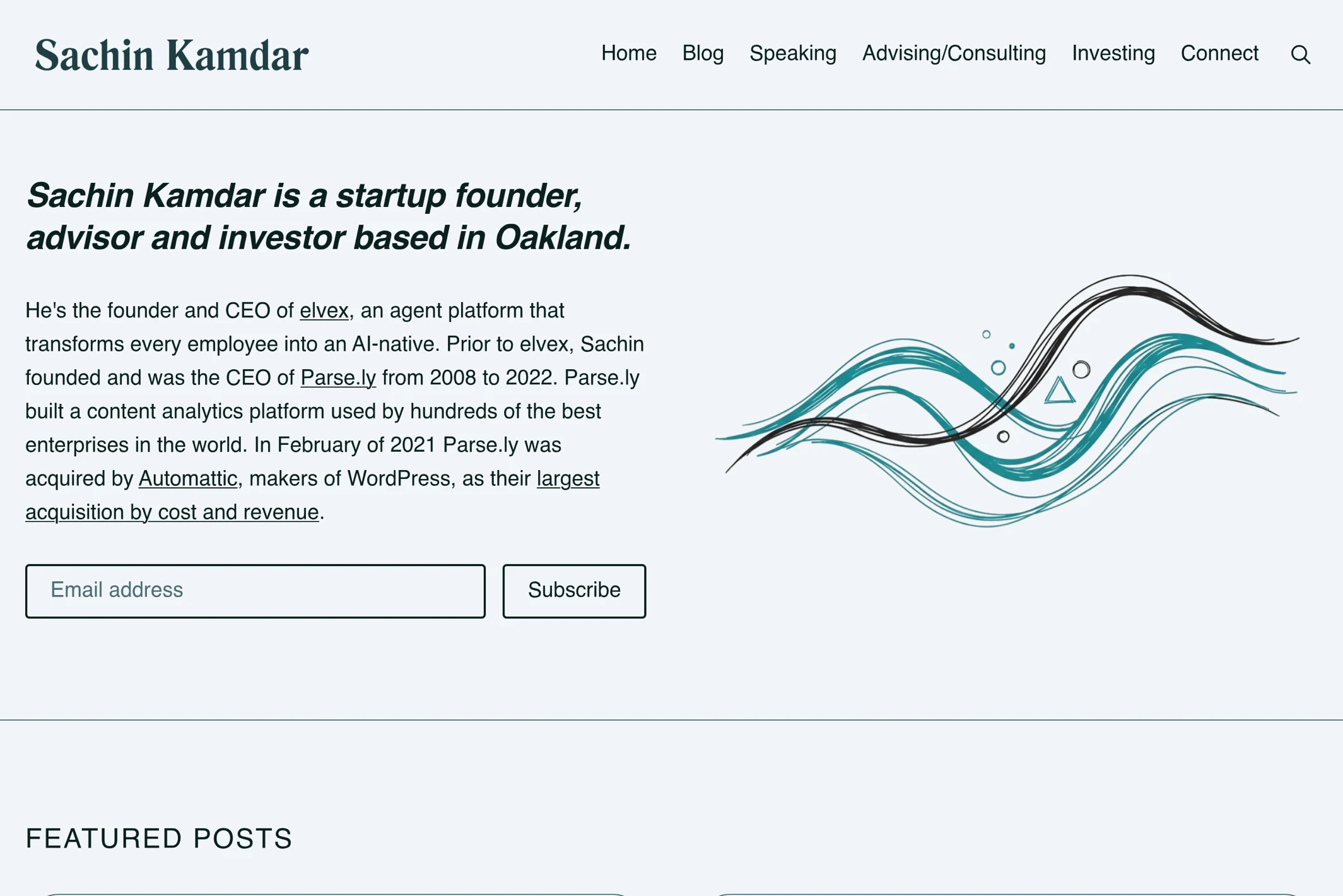 Screenshot of Sachin Kamdar — Ghost theme website