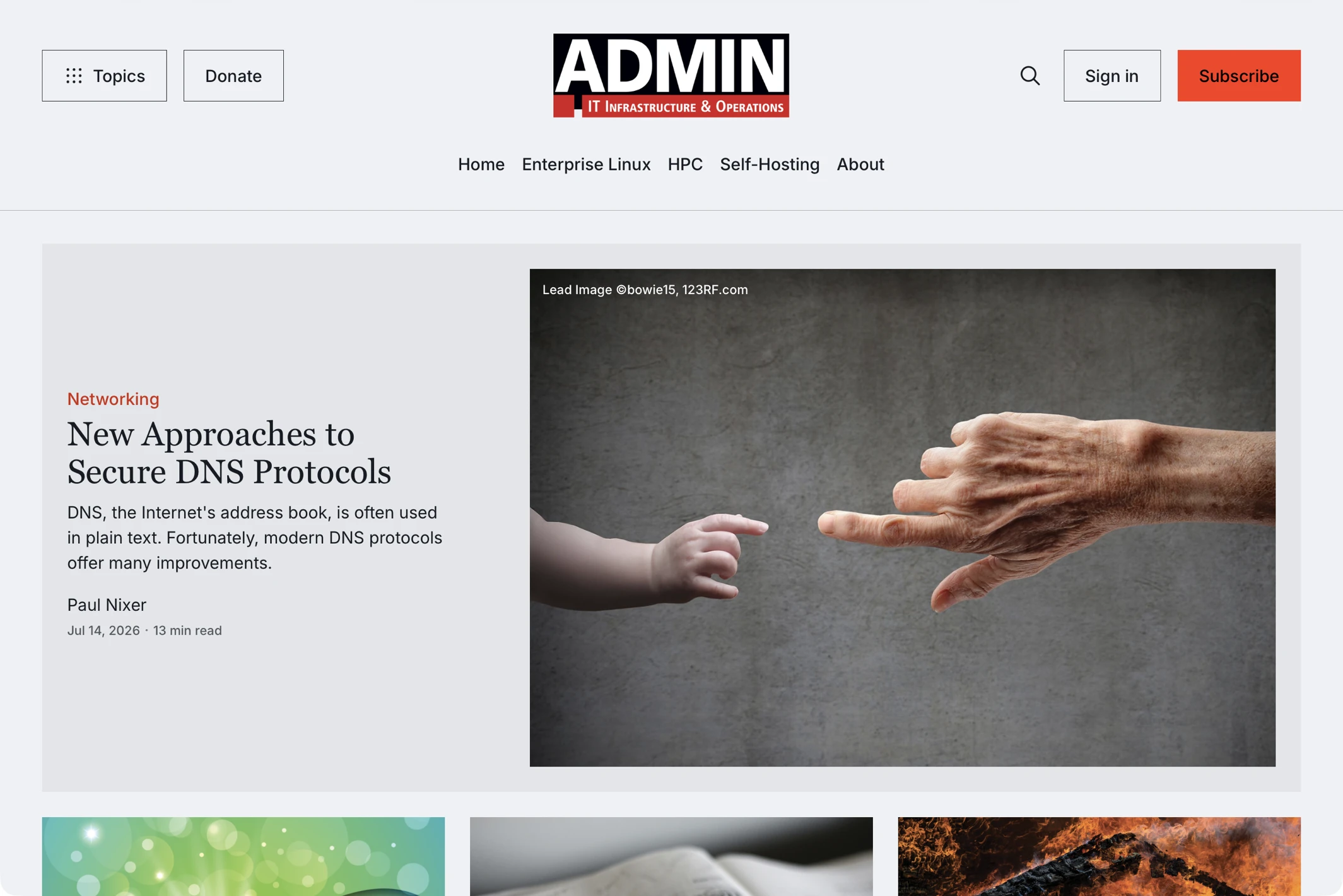Screenshot of Admin IT — Ghost theme website