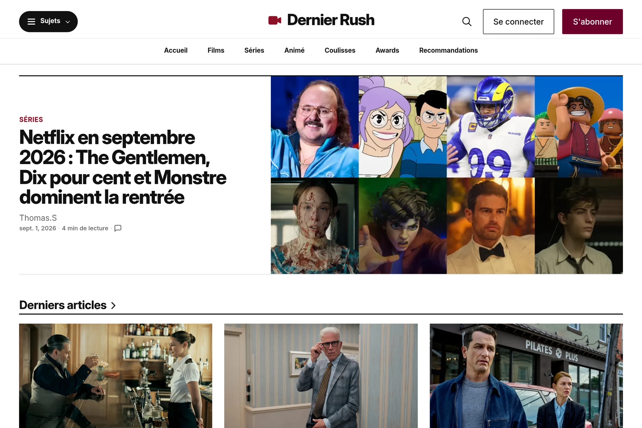 Screenshot of Dernier Rush — Ghost theme website