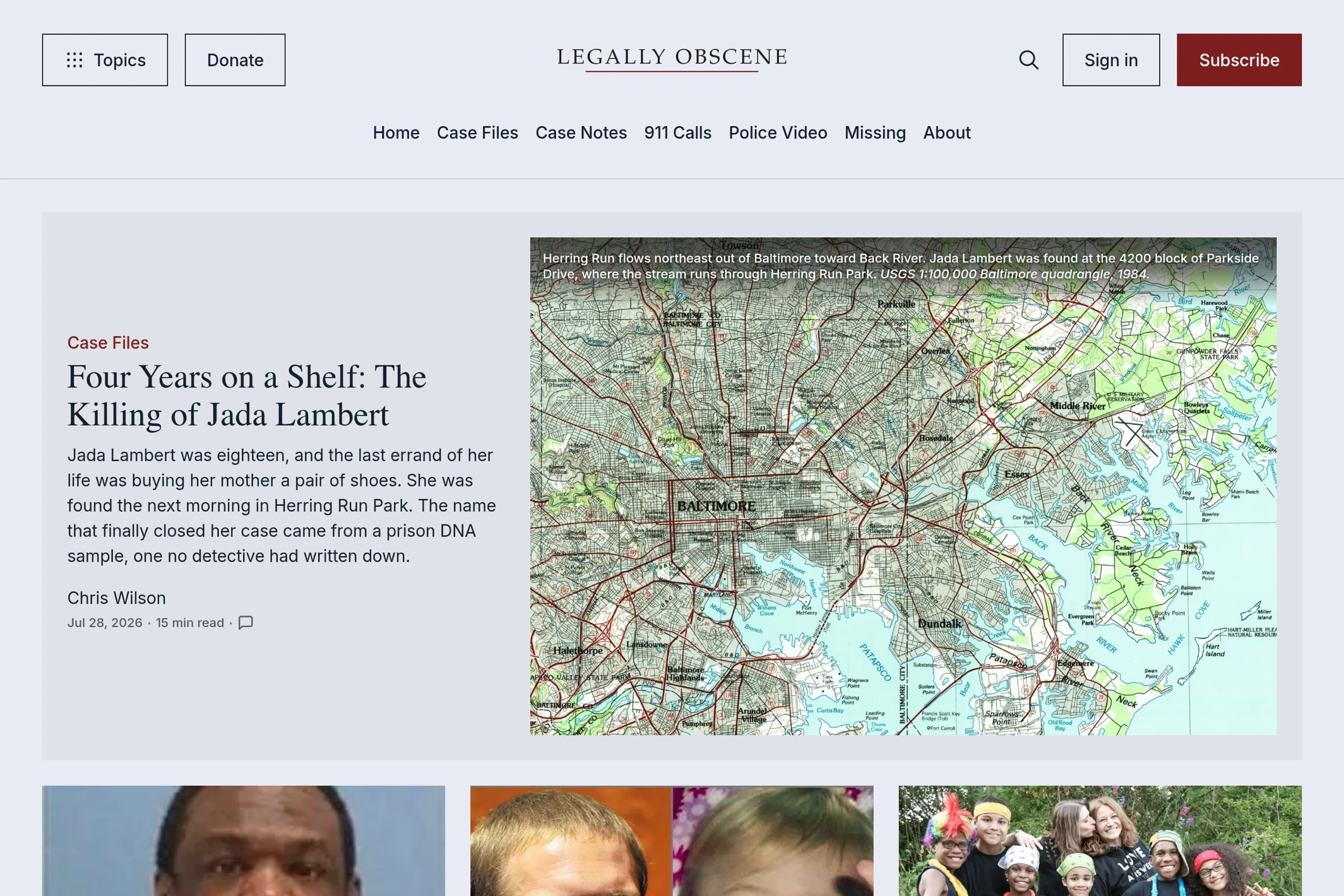 Screenshot of Legally Obscene — Ghost theme website