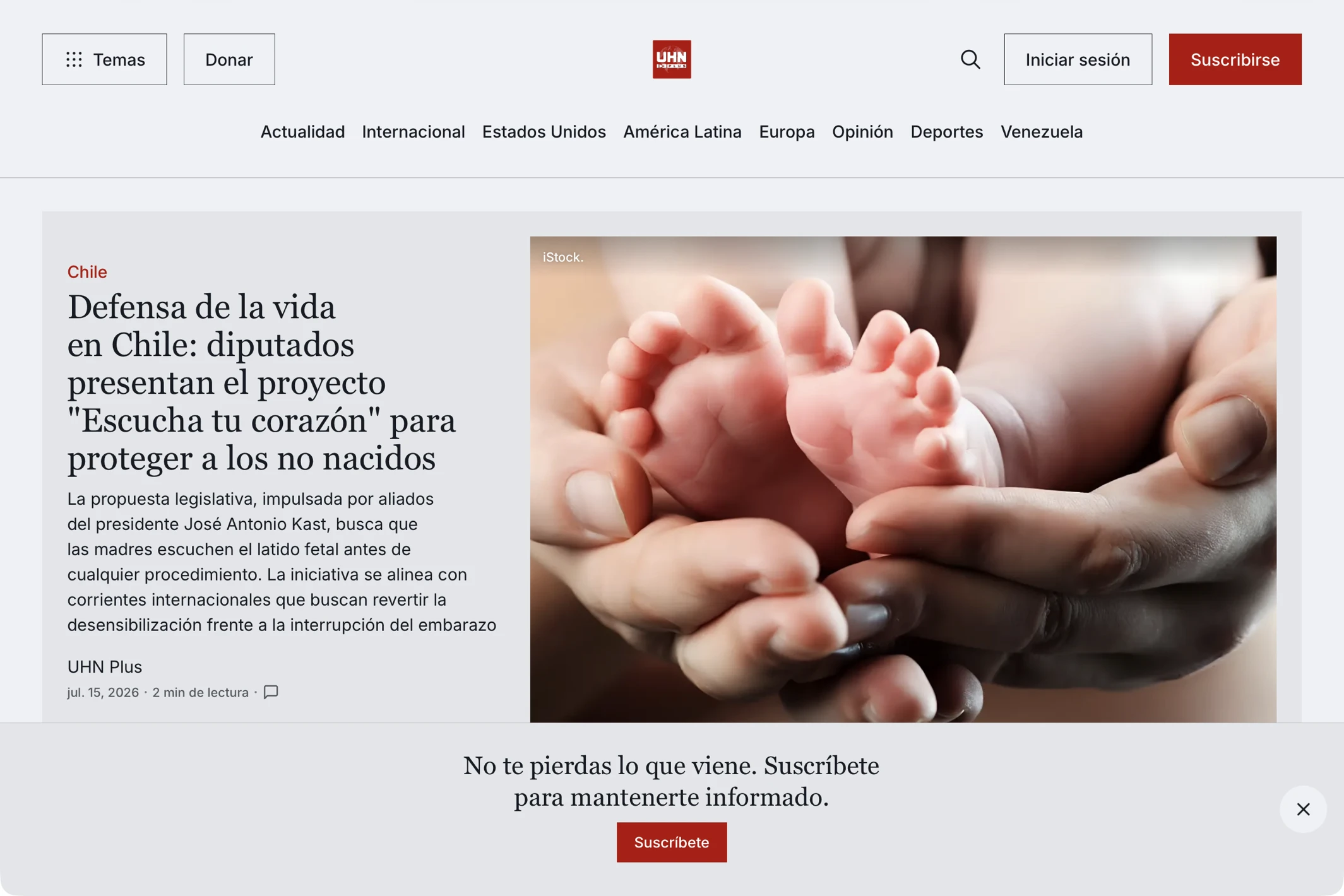 Screenshot of UHN Plus — built with Taba Ghost theme