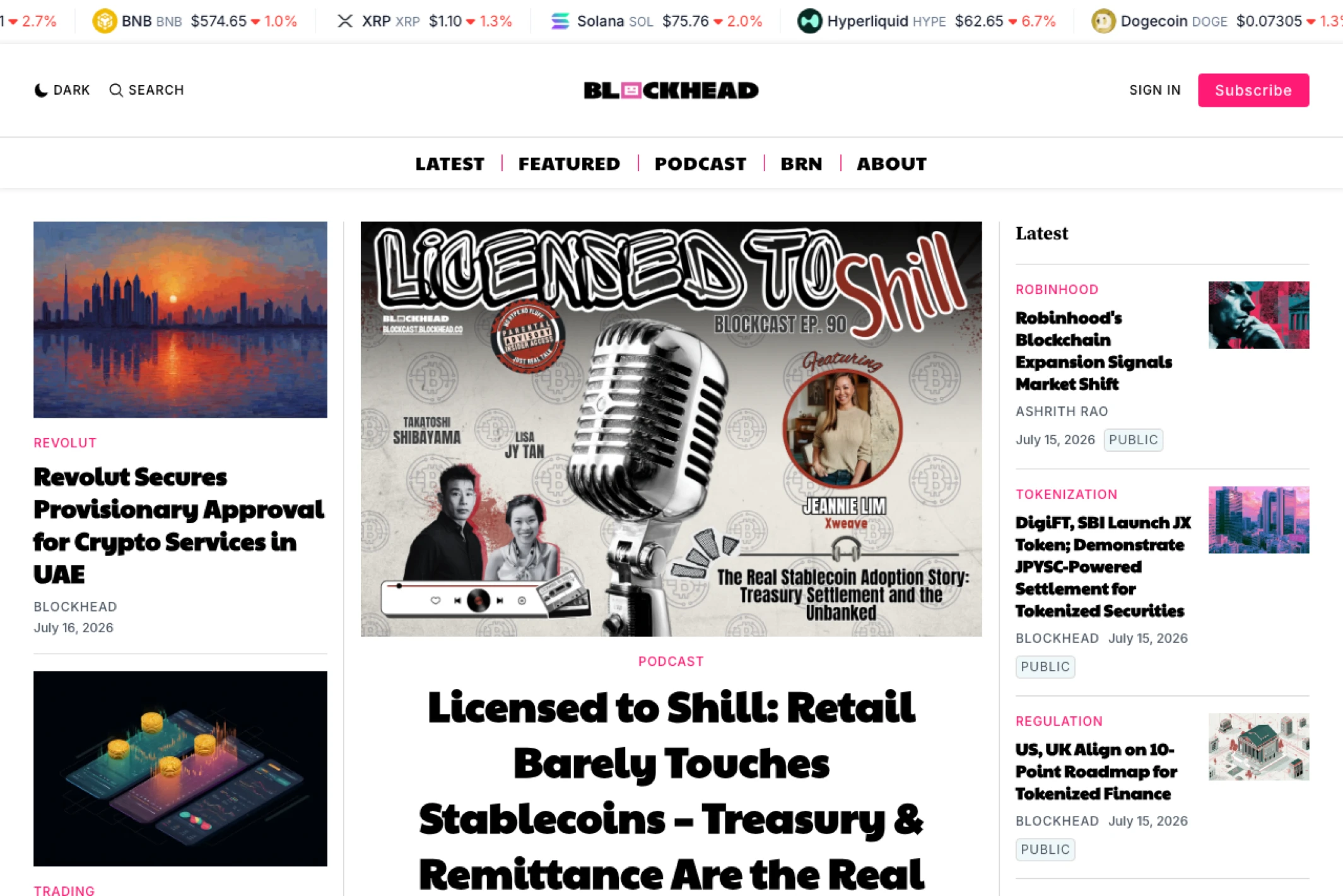 Screenshot of Blockhead — Ghost theme website