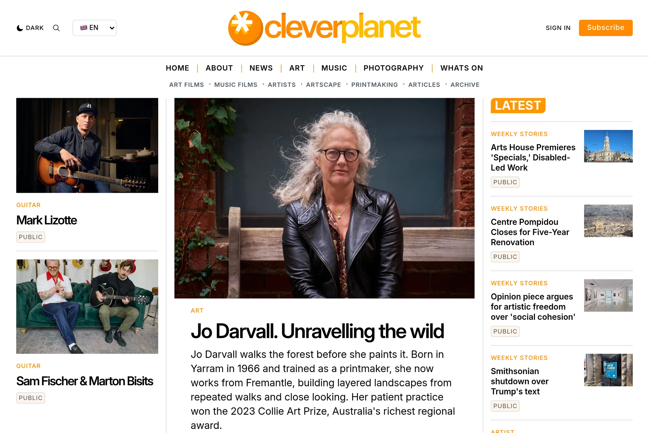 Screenshot of Clever Planet — Ghost theme website