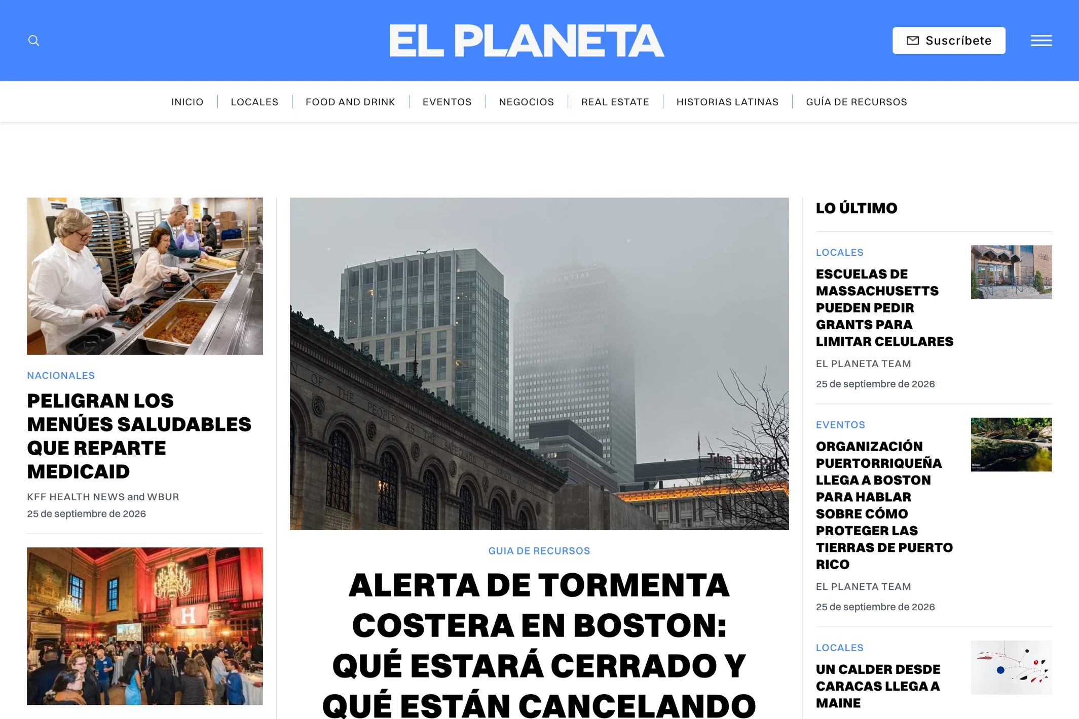 Screenshot of El Planeta — Ghost theme website