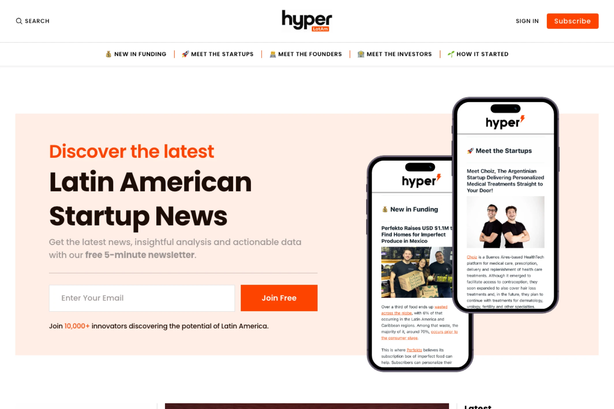 Screenshot of Hyper LATAM — Ghost theme website