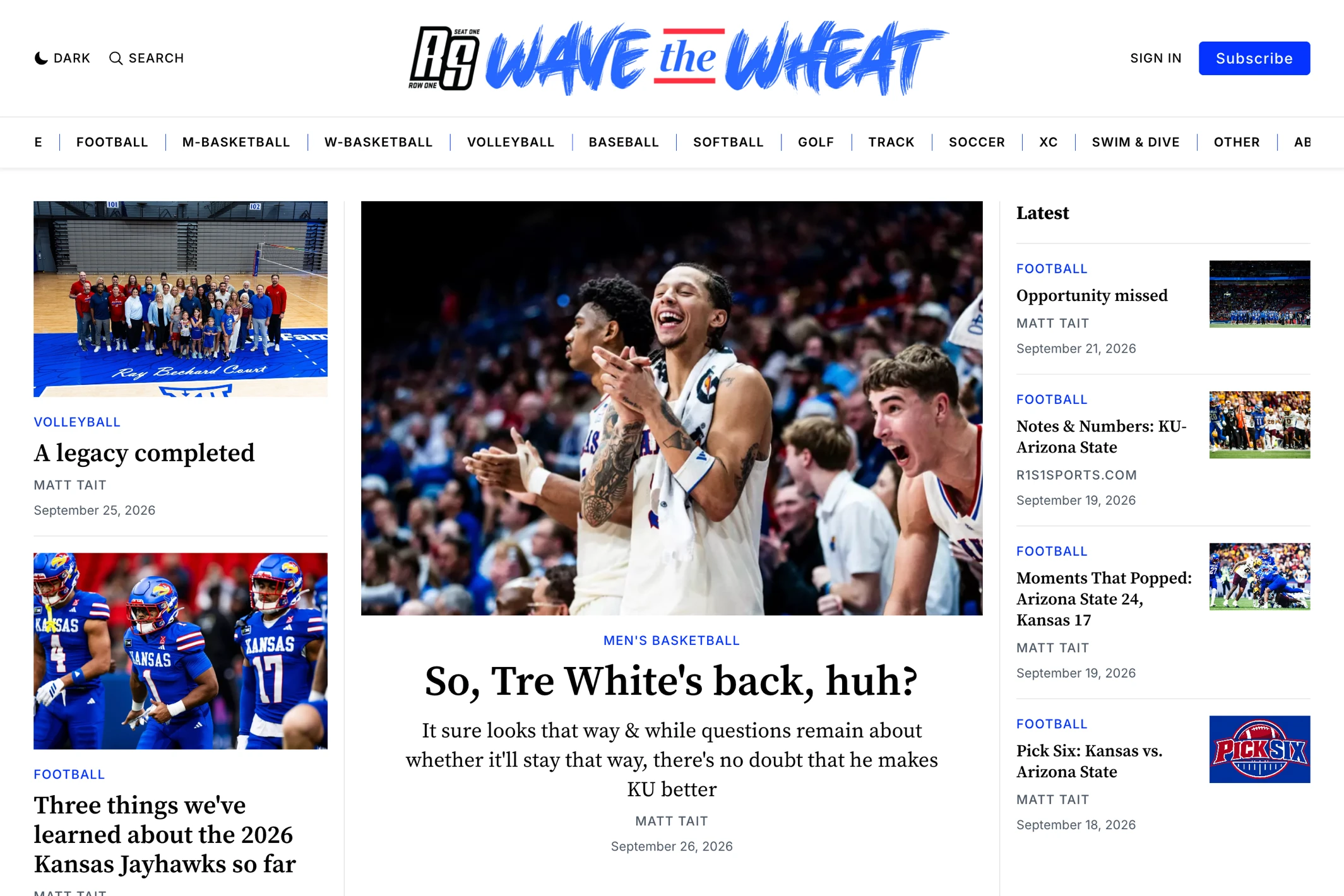 Screenshot of R1S1 | Wave the Wheat — Ghost theme website