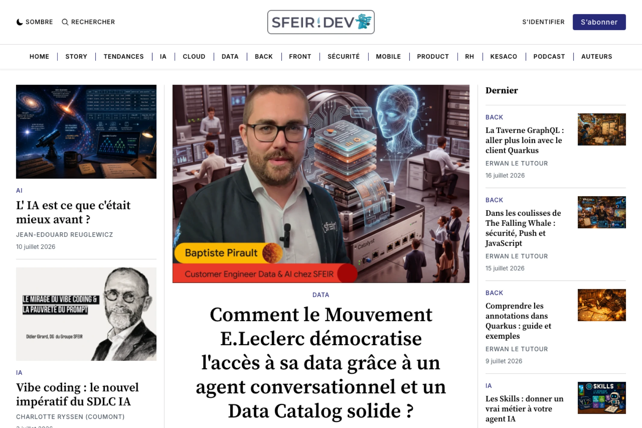 Screenshot of sfeir.dev — Ghost theme website