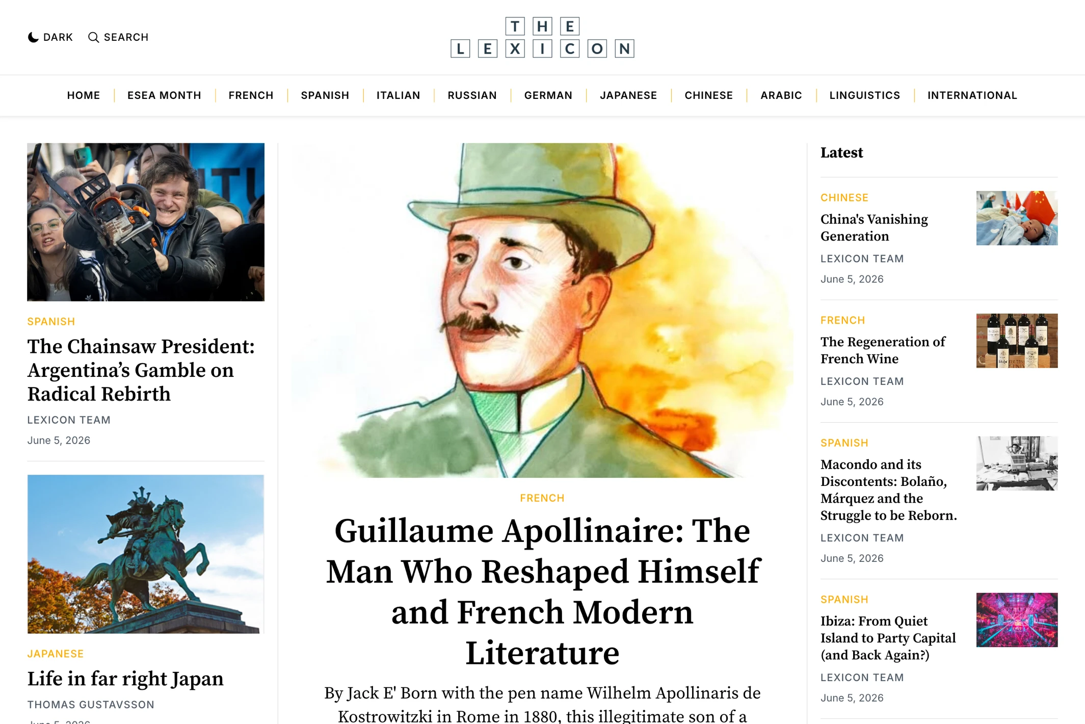 Screenshot of The Lexicon — Ghost theme website