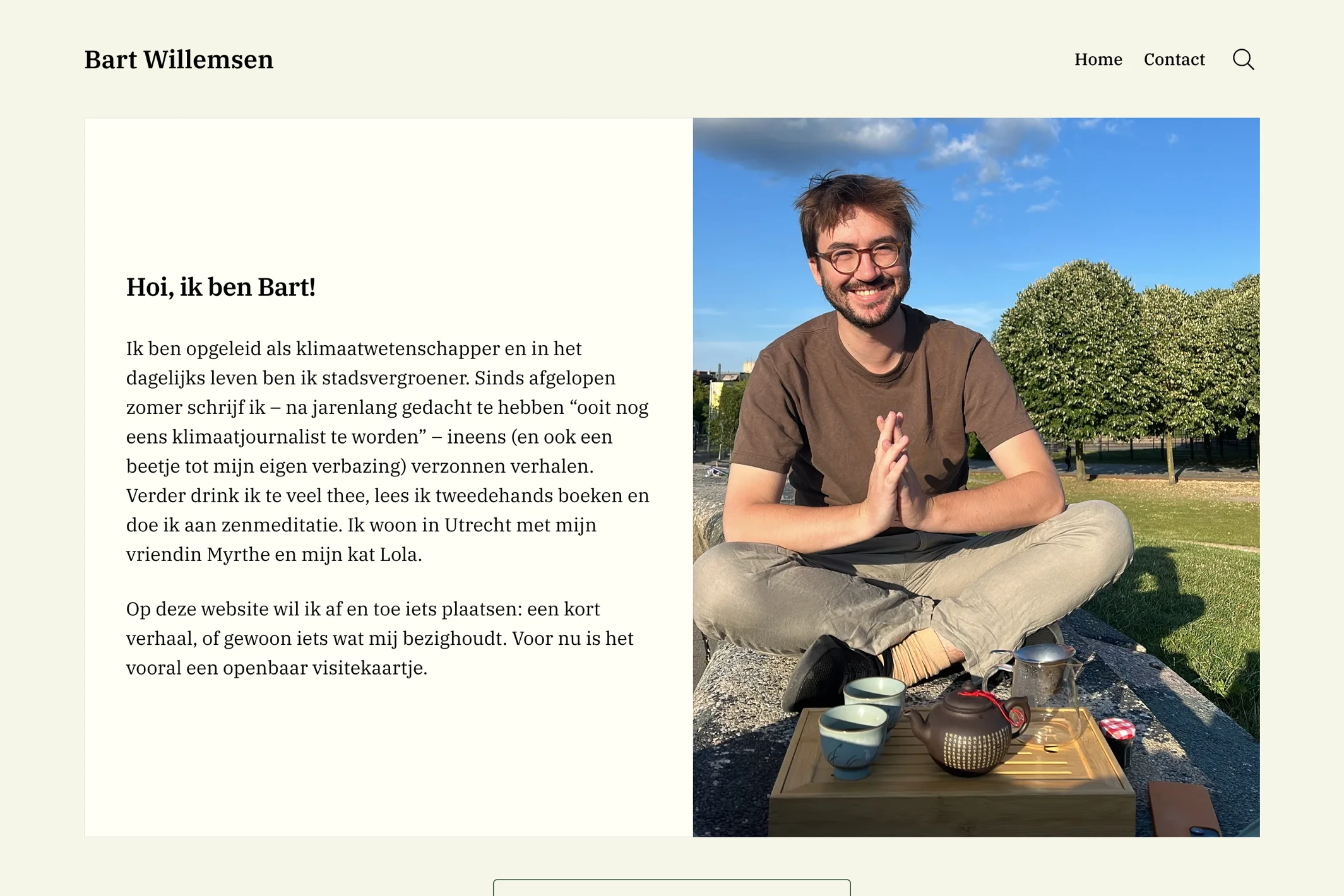 Screenshot of Bart Willemsen — Ghost theme website