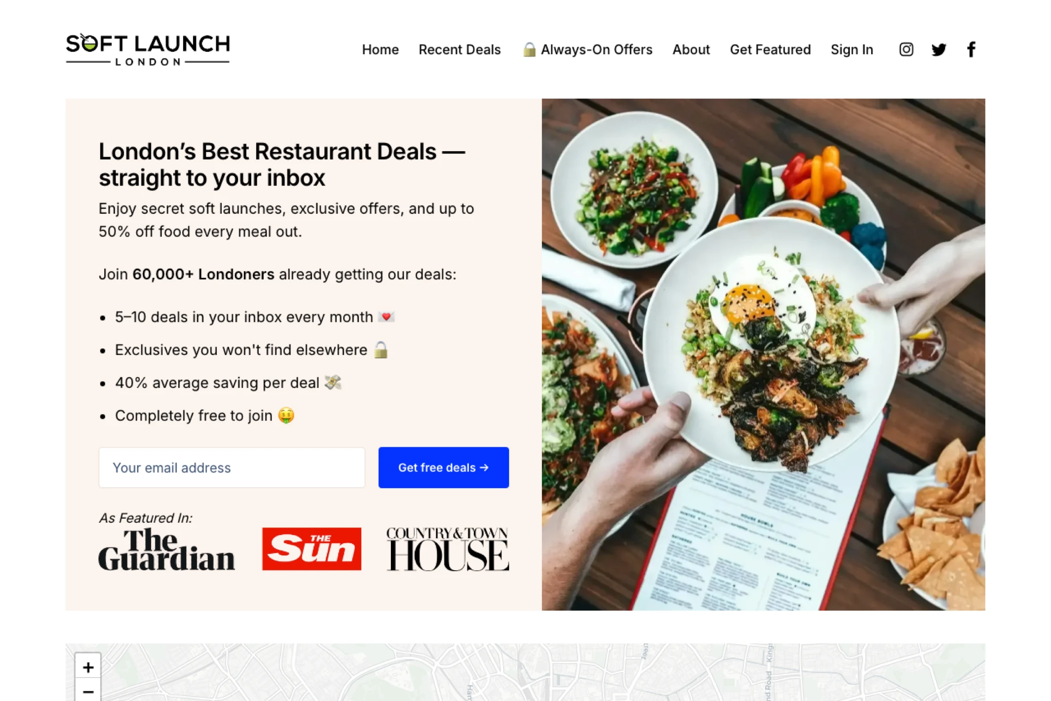 Screenshot of Soft Launch London — Ghost theme website