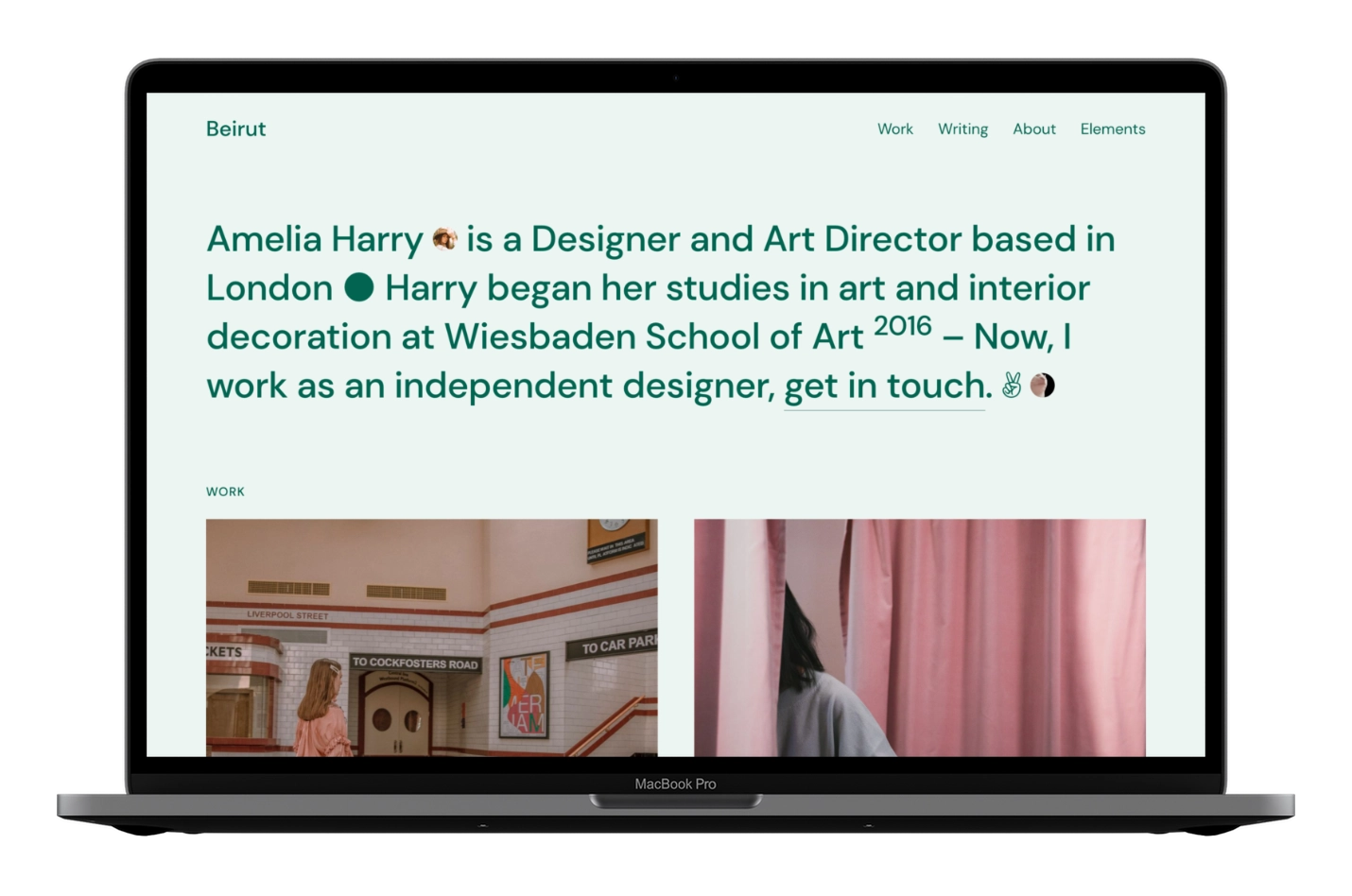 Beirut Ghost CMS Theme Color Scheme Green