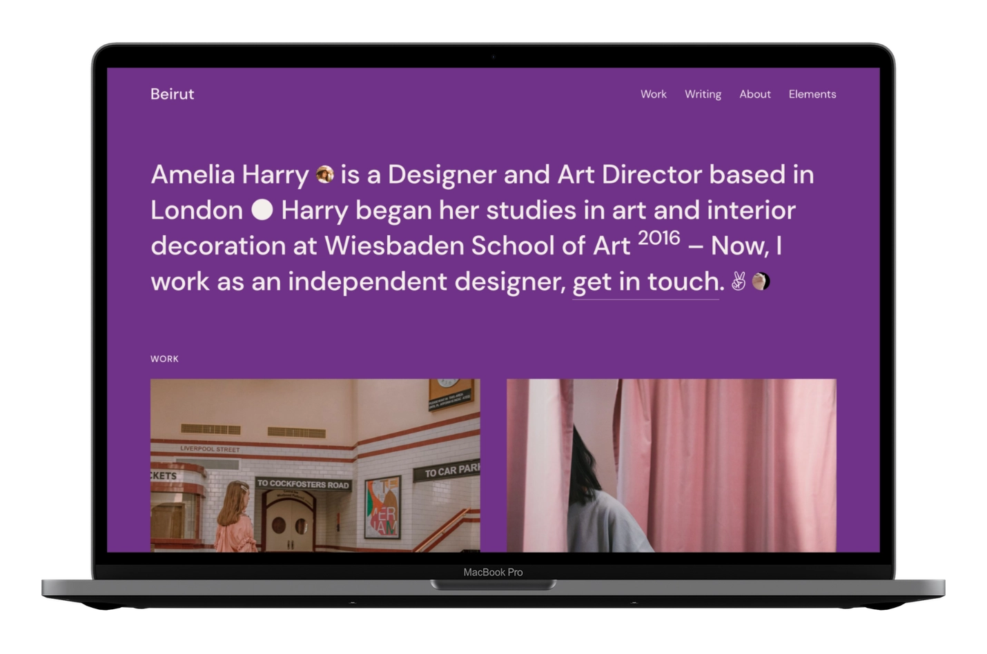 Beirut Ghost CMS Theme Color Scheme Purple