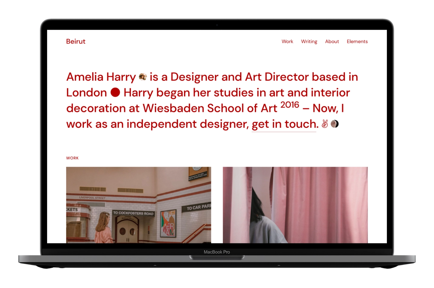 Beirut Ghost CMS Theme Color Scheme Red