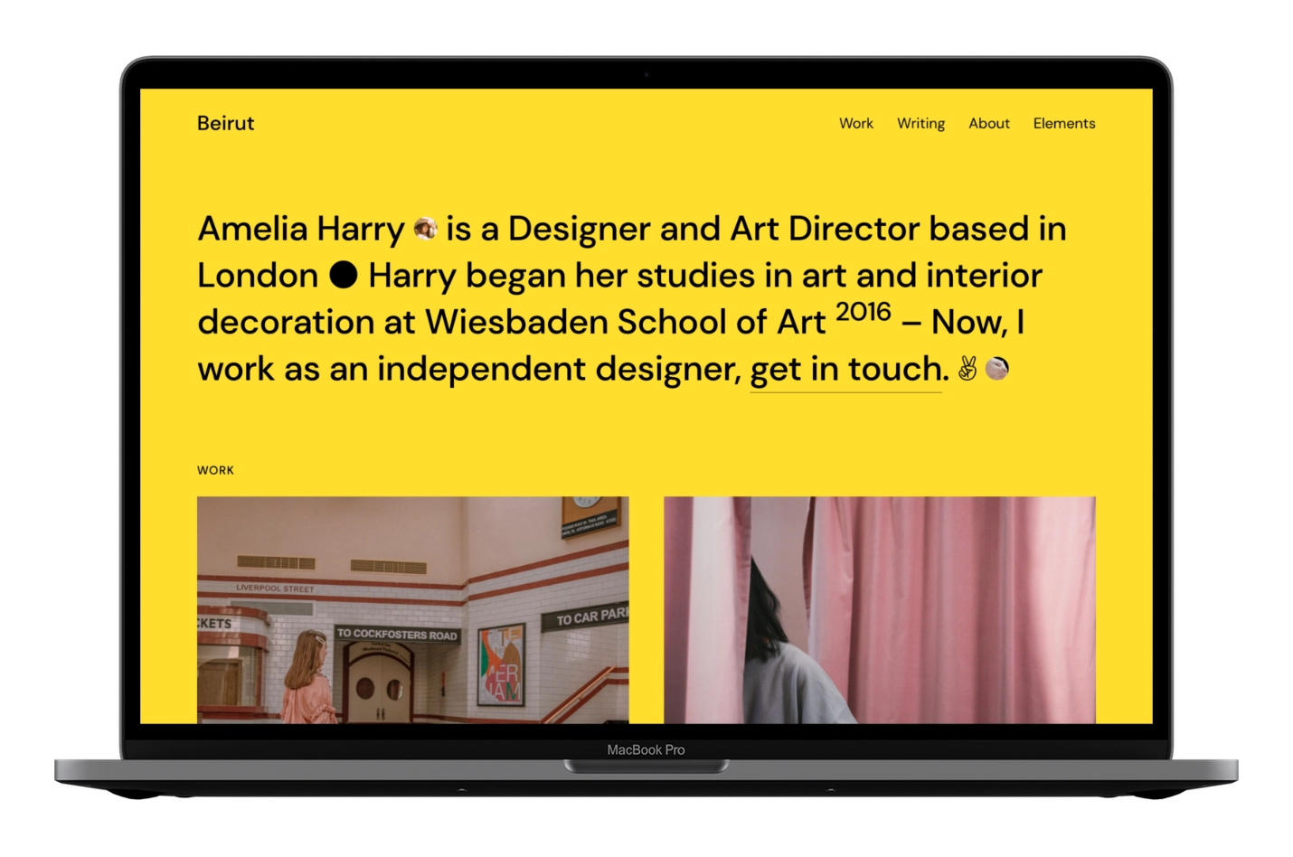 Beirut Ghost CMS Theme Color Scheme Yellow