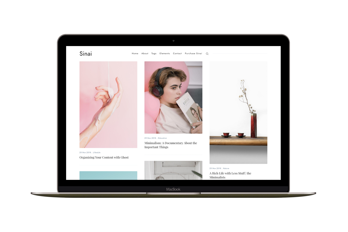 Sinai Ghost Theme for Minimal Blogs and Magazines