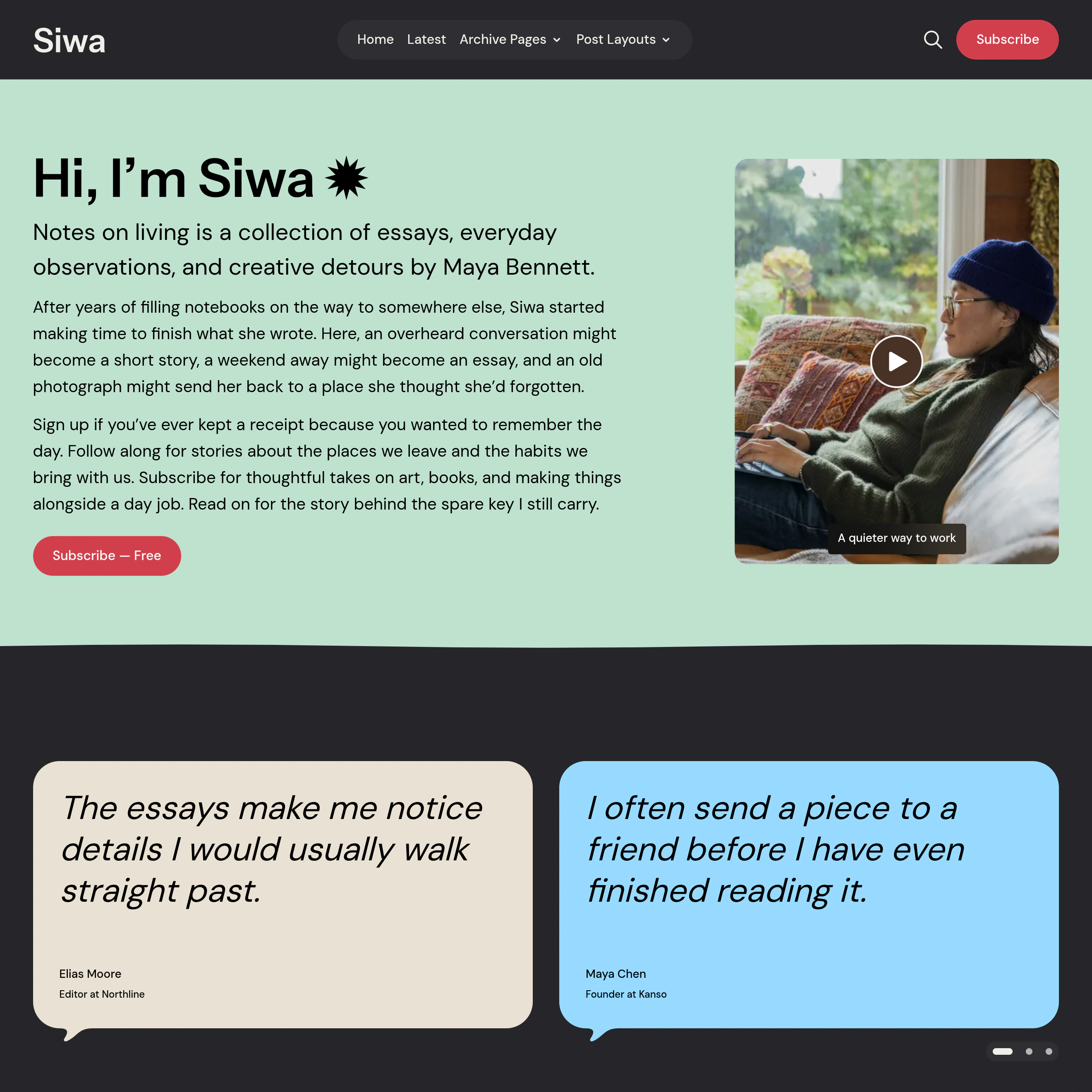 Siwa Ghost theme preview